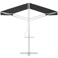 vidaXL , store de jardin, auvent indépendant, 6 x 3 mètres, polyester, anthracite