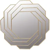Signature - Miroir Star and stripes doré en verre H 110cm