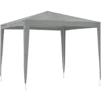 vidaXL Tente de réception 250 x 250 x 240 cm, gris clair, PE et acier