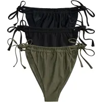The Set Bas de bikini kaki / noir