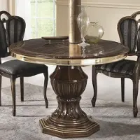 Casa Padrino - Table de salle à manger baroque de luxe, marron/doré, 110-150 cm - Fabriquée en Italie