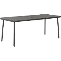 Syfax Table de jardin Gris foncé 180x83x72 cm Acier