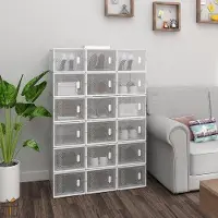 OEM Boîtes de rangement empilables, lot de 18, pour chaussures