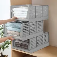 OEM Boîtes de rangement pour armoire, lot de 4, boîtes en plastique grises
