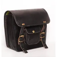 OEM Sacs latéraux de moto noirs, lot de 2, en cuir