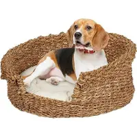 OEM Lit rond tressé 18 x 46 cm pour petits chiens et chats