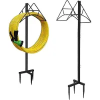 Famanu Support vertical pour tuyau d'arrosage, en métal, robuste, pour le jardin