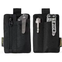 Famanu Petit sac à clés noir avec 4 compartiments