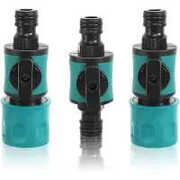 OEM Raccord pour tuyau d'arrosage avec valve, 3 pièces, ajustement parfait