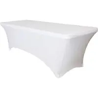 OEM Housse de table souple, blanche, 183 x 76 x 74 cm, pour tables et bancs de brasserie