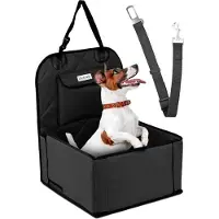 OEM Siège de voiture pour petits chiens, noir, avec un grand espace de rangement