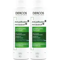 VICHY Dercos Technique Antipelliculaire DS Shampooing traitant pellicules & démangeaisons cheveux normaux à gras 200ml 2x200 ml Shampooing
