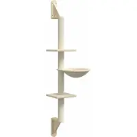Syfax Arbre à chat mural avec griffoir crème 142,5 cm