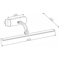 REALITY IMPORT Applique murale moderne noire à bras réglable de 40 cm Picture Light LED 4W REA215301-02 Reality