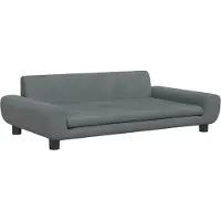Syfax Lit pour chien gris foncé 100x54x33 cm velours