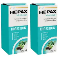 Cooper Hepax, Complément alimentaire aux extrait de plantes avec du boldo pour le confort digestif*. 125 ml de solution buvable. 2x125 ml Solution(S)