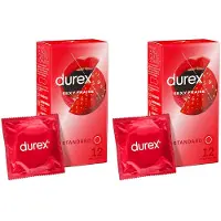 Durex Préservatifs Sexy Fraise - 12 Préservatifs Parfumés 2x12 pc(s) Préservatif(S)