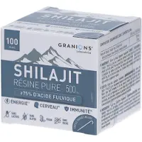 Granions Shilajit pur en résine - 500mg 50 g Poudre Pour La Préparation D'Une Solution