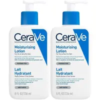 CeraVe Lait Hydratant visage et corps pour les peaux sèches à très sèches 236ml 2x236 ml Lait