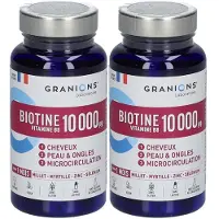 Granions Laboratoire des Biotine 10 000 µg - Vitamine B8 2x60 pc(s) Comprimé(S)