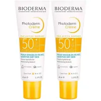 Bioderma Photoderm Crème Peau Sensible et Sèche SPF50+ Nouvelle Formule 2x40 ml Crème Protection Solaire