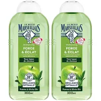 Le Petit Marseillais Shampooing Force & Éclat Pomme & Olivier 300ml 2x300 ml Shampooing