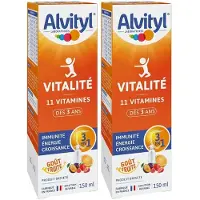 Alvityl Vitalité Solution Buvable 11 Vitamines 2x150 ml Solution Orale