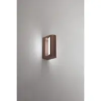 Perenz Applique Led En Aluminium Poudré Corten Mat 12W 3000K, Design Moderne Pour Éclairage Extérieur Avec Diffuseur Orientable De La Marque .