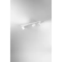 Perenz Spot 3 Lumières Orientable En Aluminium Blanc Mat, Structure Métal, Douille Gu10, Design Moderne Et Fonctionnel Pour Intérieur - Design