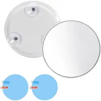 Markenlos Miroir grossissant, miroir de maquillage avec 3 ventouses, miroir de maquillage de précision, petit miroir grossissant mural pour un maquillage précis, salle de bains, voyages