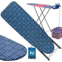 KOTARBAU Table à Repasser Planche à Repasser Pliable 104 x 30 cm Table a Repasser Pliable avec Support pour Fer Motif en Carrés