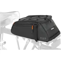 Unyqoos Sacoche de vélo multifonctionnelle étanche de 10 litres – utilisable comme sac de porte-bagages, sac à dos, sac d'épaule et sac de poitrine, en Oxford/PU 900D, avec éléments réfléchissants