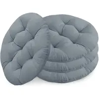 Unyqoos - Lot de 4 coussins de siège de 40 x 40 cm – Coussins de siège confortables en fibres de polyester, doux et respirants, pour intérieur et extérieur (salle à manger, jardin, balcon)