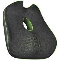 Unyqoos Coussin de siège ergonomique avec mousse à mémoire de forme, housse amovible et antidérapant – support orthopédique pour le bureau, la voiture, le fauteuil roulant