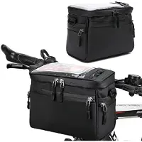 Unyqoos Poche de direction étanche avec compartiment pour écran tactile, bandoulière, tissu Oxford, dimensions : 22 x 18 x 13 cm – idéale pour VTT, vélo de route et vélo électrique