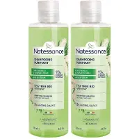 Natessance Shampooing Équilibrant Détoxifiant Tea Tree 2x250 ml Shampooing