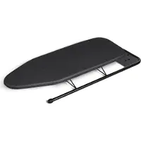 Unyqoos : planche à repasser compacte – Revêtement résistant à la chaleur, plateau en métal avec protection en silicone, maille en acier, pieds pliables, finition époxy