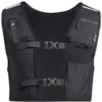 Unyqoos Gilet de course réfléchissant pour femmes – ultra-léger et respirant, avec bretelles réglables, 7 poches et une gourde de 500 ml (polyester/maille)