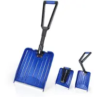Unyqoos Pelle à neige pliable et portable – réglable de 36 à 80 cm, manche ergonomique en PVC, tige en polypropylène, lame en aluminium, poids : 1,17 kg, utilisable jusqu'à -25 °C