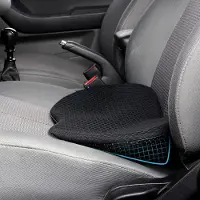 Unyqoos Coussin de siège auto en mousse à mémoire de forme , ergonomique avec support lombaire, housse lavable, respirant pour un meilleur confort et une hauteur de siège accrue
