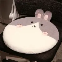 Unyqoos Coussin de siège rond pour enfants en peluche : coussin de chaise doux, amovible, avec motif de dessin animé, léger et idéal pour l'école et la maison