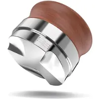 Unyqoos : Distributeur de café réglable en acier inoxydable 304 et bois de bouleau jaune, avec réglage de la hauteur de 4 à 9 mm, base de 58 mm – idéal pour les machines à expresso et les baristas