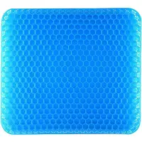 Unyqoos Coussin de siège en gel respirant à structure alvéolaire (gel PVA) – effet rafraîchissant et répartition de la pression, idéal pour le bureau, la voiture et les fauteuils roulants
