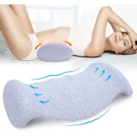 Unyqoos Coussin lombaire ergonomique en mousse à mémoire de forme – Soutien lombaire pour lit, canapé, bureau et voiture, housse respirante et lavable