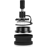 Unyqoos : Distributeur de café réglable pour expresso, avec poignée en aluminium anodisé, équipé d'un entonnoir doseur et d'un support, compatible avec les porte-filtres de 54 mm