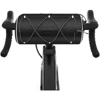 Unyqoos Sacoche de guidon étanche de 2,4 L, pour VTT, vélo de route et vélo électrique, en polyester 600D, avec bandes réfléchissantes, fixation rapide grâce à des sangles réglables, et bandoulière