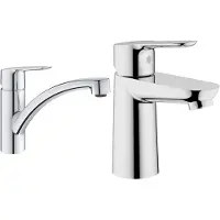 Unyqoos Robinet mélangeur à levier unique chromé – Mitigeur à un trou avec un bec pivotant à 140°, économe en eau, avec aérateur interchangeable, sans plomb et sans nickel