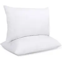Unyqoos - Lot de 2 coussins de remplissage, 30 x 50 cm, blanc – Coussins de remplissage pour décoration, avec un rembourrage doux et siliconé, idéaux pour les canapés et les chambres