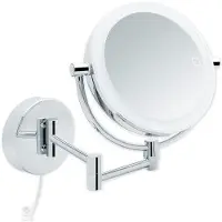 OEM Miroir de maquillage LED à 360° avec fixation murale et variateur d'intensité (3x/7x)