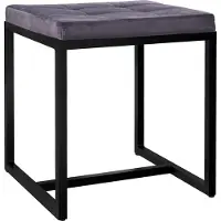 CLP Pouf Barci avec piètement noir, Couleur:noir, Matériau de base:Tissu